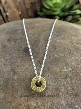 Custom Sterling Silver Infinity Bullet Necklace