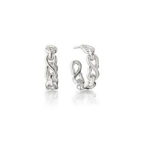 Infinity Sterling Silver Hoop Earrings