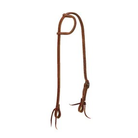 10035-10-01-01 ProTack Trainer Oiled One Ear Western Headstall -Tie Ends