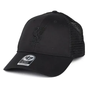 47 Brand Liverpool FC Trucker Cap - Branson MVP - Black On Black