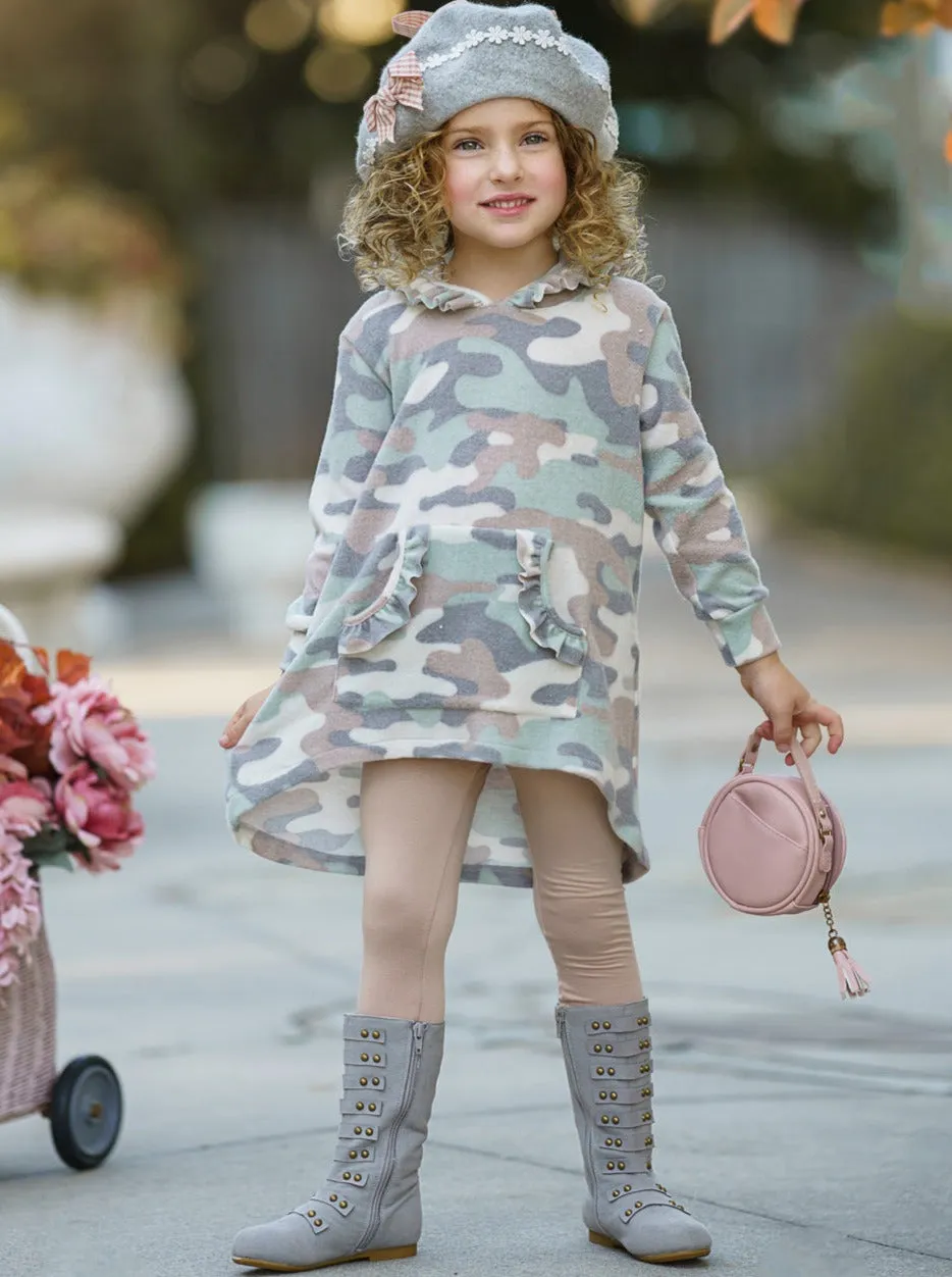 Camo Print Julia Hi-Lo Hoodie Legging Set