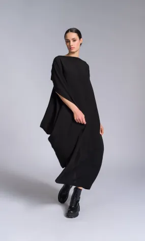 Draped Kaftan Dress with Open Back