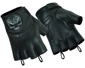 DS98 Reflective Skull Fingerless Glove