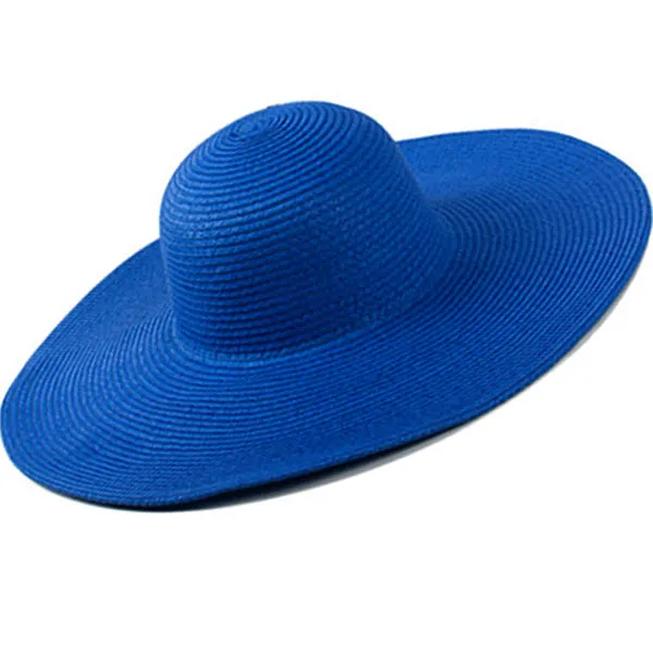 Floppy Foldable Beach Sun Hat-Royal Blue