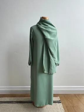 Girls Sena Hooded Abaya Mint - OUTLET