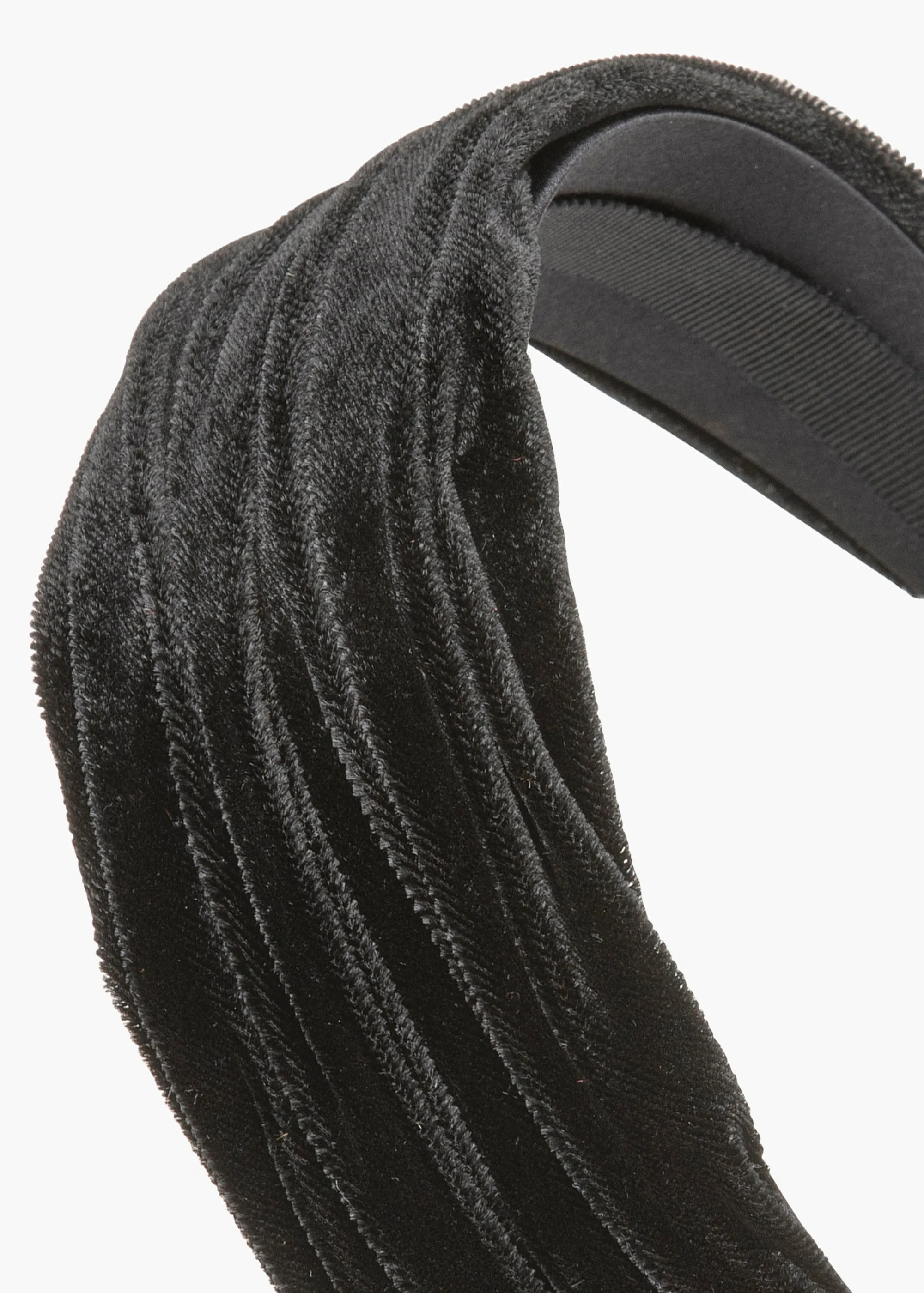 Natasha Velvet Headband -- Black