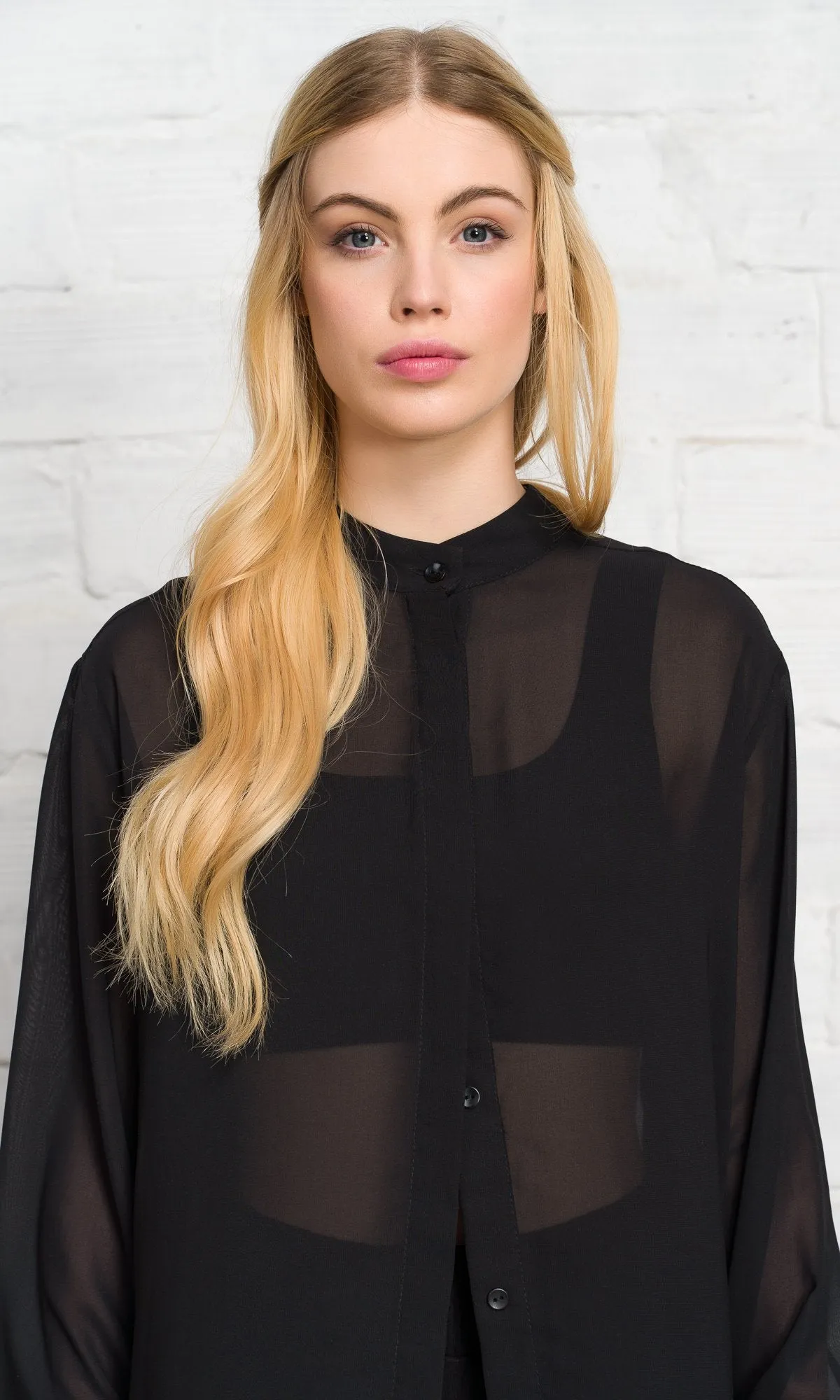 Pleated Back Sheer Shirt