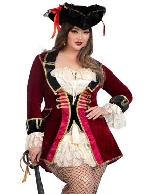 Plus Captivating Captain Pirate Costume