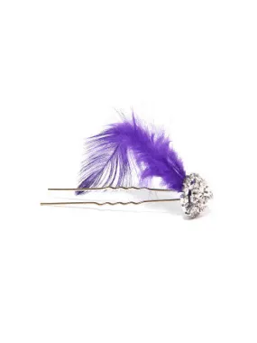 The Hairklip Diamond Feathered Wedding Juda Pin