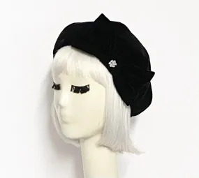 Velvet Beret Hat bow